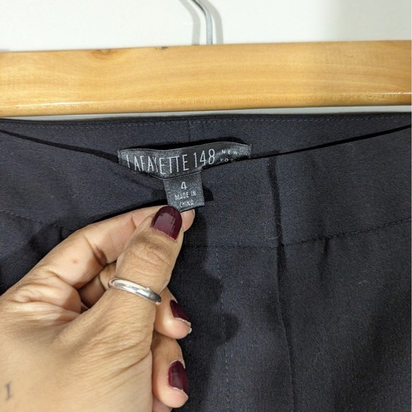 Lafayette 148 Black Wool Blend Dress Pants Size 4 - Picture 3 of 5